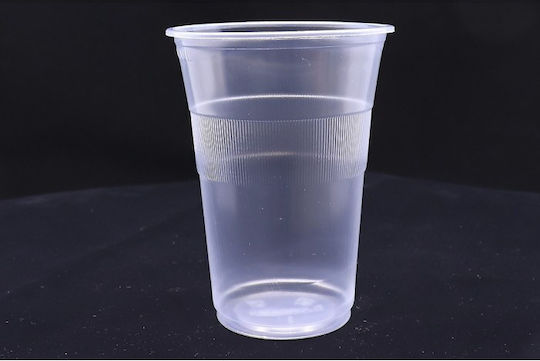 Lux Plast Lux Plast Disposable Cup Plastic Transparent 330ml 50pcs