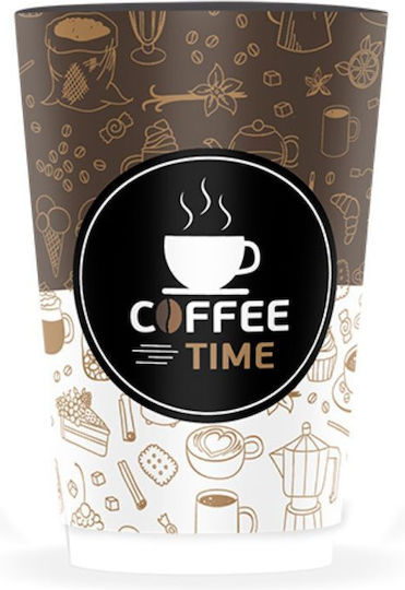 Coffee Time Ποτήρι μιας Χρήσης Χάρτινo Διπλότοιχο Πολύχρωμο 414ml 25τμχ