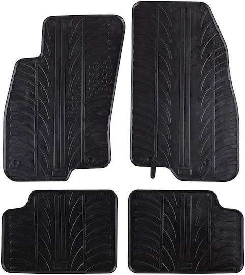 Gledring Set of Front and Rear Mats 4pcs for Fiat Grande Punto 2005-2010 Black