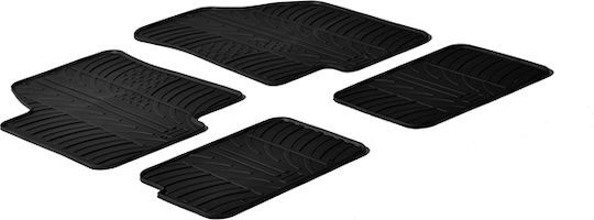 Gledring Set of Front and Rear Mats 4pcs for Kia Soul 2009-2014 Black