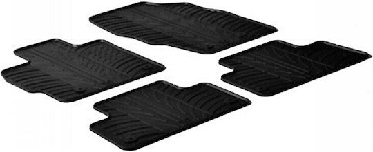 Lampa Set of Front and Rear Mats 4pcs Tray Type for Mazda CX-7 2013+ Black
