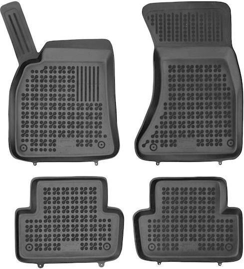Rezaw Plast Set of Front and Rear Mats 4pcs Tray Type for Audi A4 2014+ Black