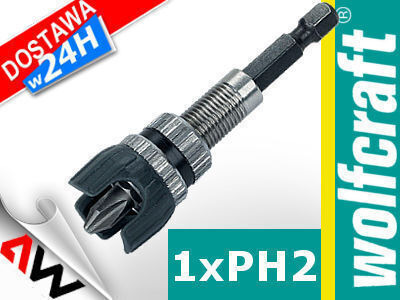 Wolfcraft Adaptor cu Priză HEX și Ieșire Suport pentru biți