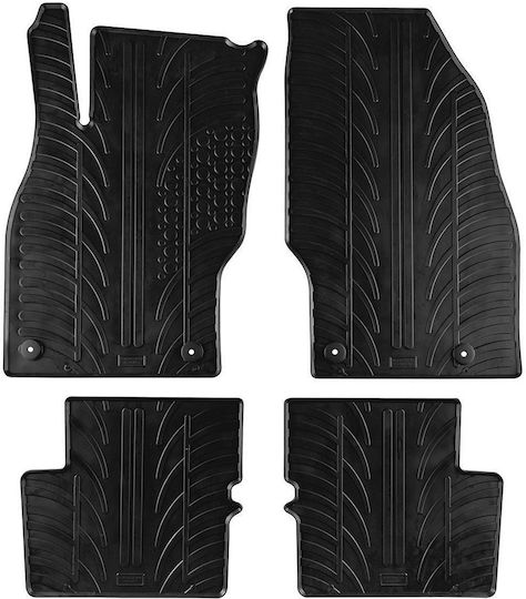Auto Gs Set of Front and Rear Mats 4pcs for Opel Corsa 2014+ Black