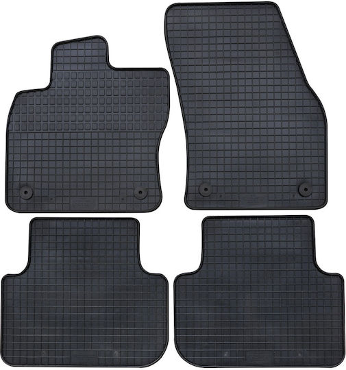 Petex Set of Front and Rear Mats 4pcs Tray Type for Volkswagen Tiguan Allspace 2017 Black