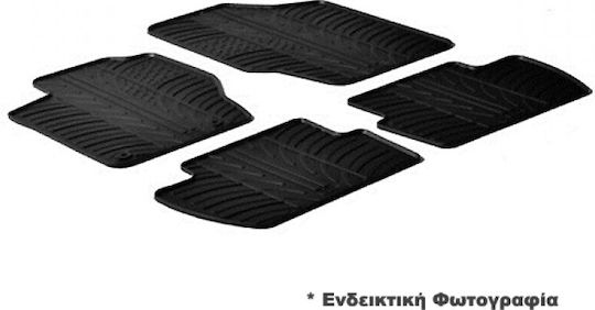 Lampa Set of Front and Rear Mats 4pcs Tray Type for Renault Espace Black