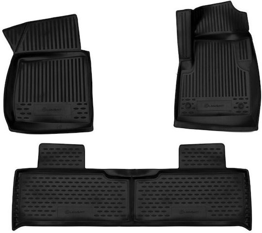 Novline Set of Front and Rear Mats 4pcs Tray Type for Hyundai IONIQ 2020 Black