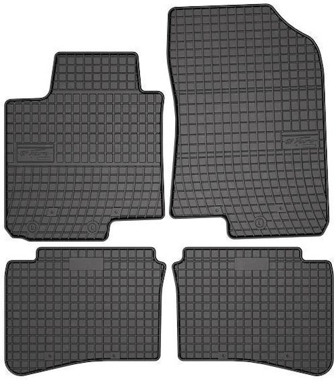 Frogum Satz Vorder- und Hintermatten 4Stück aus Gummi für Hyundai i20 2015 Schwarz