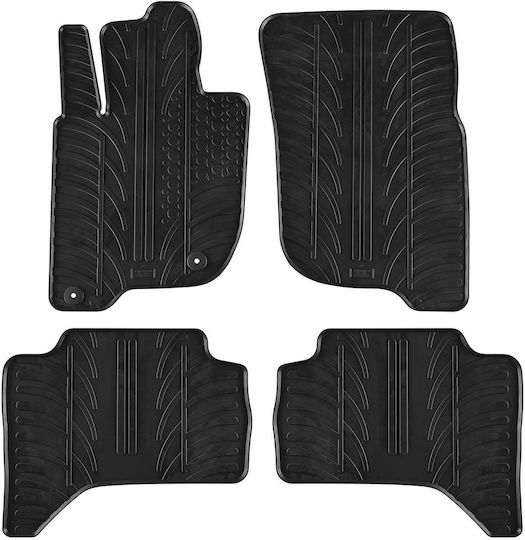 Gledring Set of Front and Rear Mats 4pcs for Mitsubishi L200 2015-2019 Black
