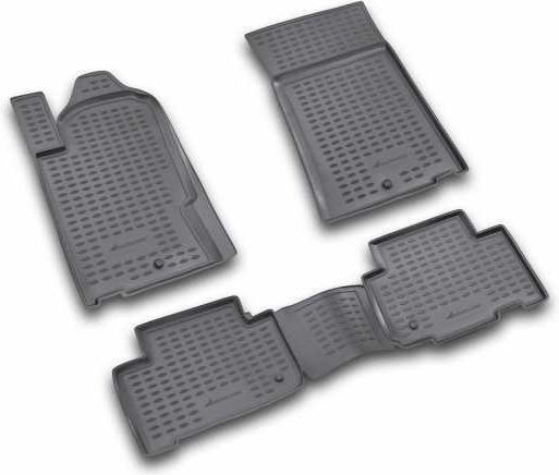 Novline Set of Front and Rear Mats 4pcs Tray Type for Ssangyong Rexton 2006-2012 Black