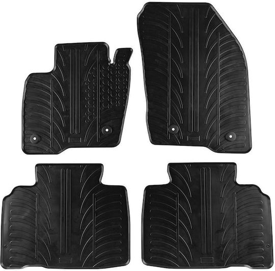 Gledring Set of Front and Rear Mats 4pcs Tray Type for Ford Edge 2016 Black