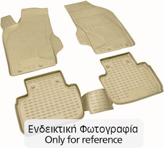 Novline Set of Front and Rear Mats 4pcs for Audi A8 2002-2009 Beige