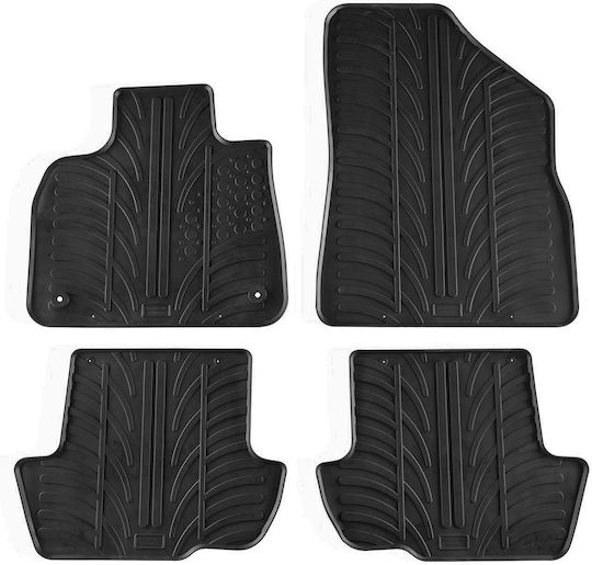 Gledring Set of Front and Rear Mats 4pcs for Citroen C1 2012 Black