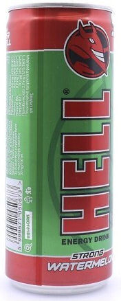Hell Strong Energy Drink Watermelon με Ανθρακικό σε Κουτί 250ml