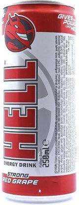 Hell Energy Drink Red Grape με Ανθρακικό σε Κουτί 250ml