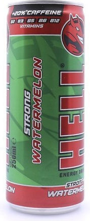 Hell Strong Energy Drink Watermelon με Ανθρακικό σε Κουτί 250ml