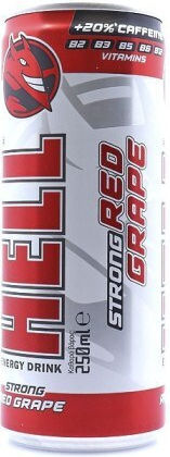 Hell Energy Drink Red Grape με Ανθρακικό σε Κουτί 250ml