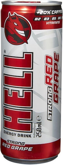 Hell Energy Drink Red Grape με Ανθρακικό σε Κουτί 250ml