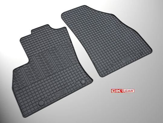 Cik Μπροστινά Πατάκια 2τμχ για Peugeot Bipper Fiat Fiorino Citroen Nemo 2020+ Μαύρα