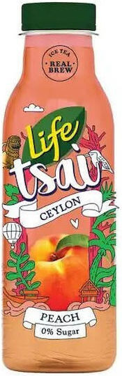 Life Ceylon Ice Tea Ροδάκινο Χωρίς Ανθρακικό & Ζάχαρη σε Μπουκάλι 500ml