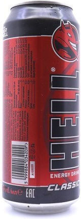 Hell Classic Energy-Drink mit Kohlensäure in Kiste 500ml
