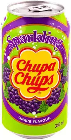 Chupa Chups Безалкохолна напитка Грозде с Газировка в Кутия 345мл