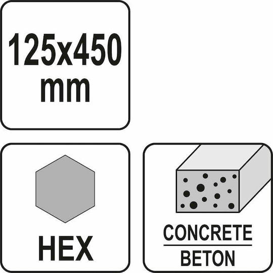Yato Chisel Bit With HEX Socket 450x125mm
