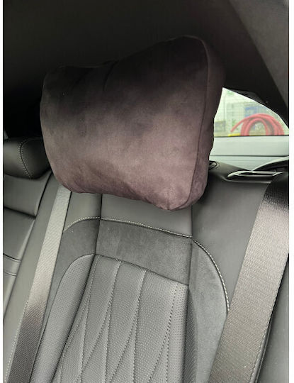 Set aus 2 ultraweichen Autokissen Kopfstützen Ideal für Nackenstütze Komfort Langlebig Rutschfest Atmungsaktiv Sehr Weiche Füllung Schwarze Farbe