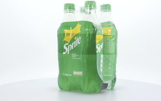 Sprite Lemon Soda with Carbonation in Bottle 4x500ml
