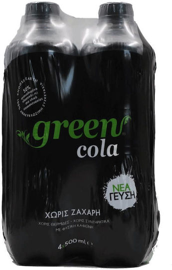 Green Cola Stevia Cola mit Kohlensäure, Zuckerfrei in Flasche 4x500ml