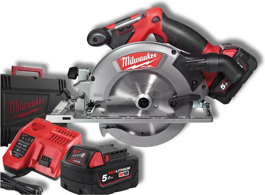 Milwaukee M18 CCS66-502X Circular Saw 18V 2x5Ah with Dust Extraction System