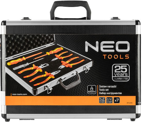 Neo Tools Βαλίτσα με 7 Εργαλεία Ηλεκτρολόγου