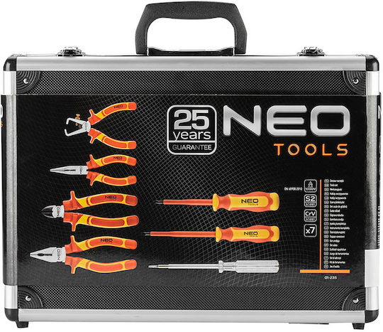 Neo Tools Βαλίτσα με 7 Εργαλεία Ηλεκτρολόγου