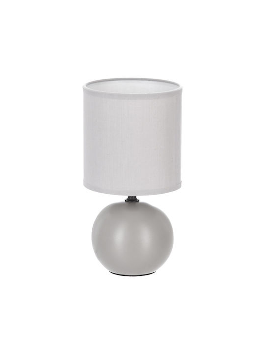 Pakketo PWL-1210 Ceramic Table Lamp for Socket E14 with Gray Shade and Base