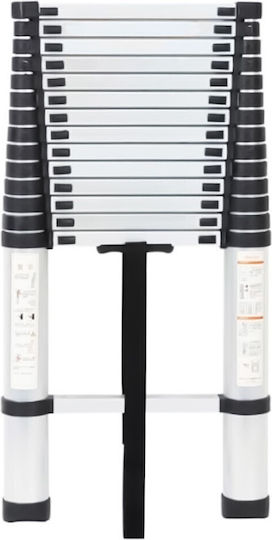 Vesta Telescopic Ladder Aluminum 15 of Steps with Maximum Height 4.4m