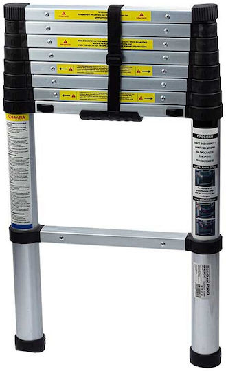 Bormann Pro Teleskopische Leiter Aluminium 8 Stufen mit maximaler Höhe 2.6m BHL5010 029571