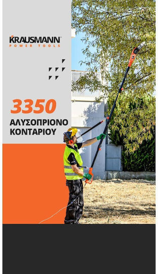 Krausmann 3350 Teleskopisches Bügelsäge Stromquelle 710W Gesamtlänge 180cm und Klingenlänge 18cm
