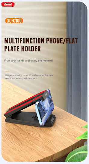 Suport universal pentru telefon și tabletă auto Idealstore, plastic de înaltă calitate, bandă adezivă dublă anti-alunecare, fixare stabilă, unghi flexibil, negru