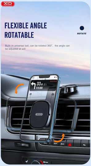 Idealstore Magnetic Car Phone Holder Universal Model Any Type Phone Made High-quality Plastic Flexible Angle Can Be Rotated Horizontally Vertically Black
