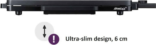 Steba VG30 Slim Επιτραπέζια Ηλεκτρική Ψησταριά Λείας και Αυλακωτής Πλάκας 2000W με Ρυθμιζόμενο Θερμοστάτη 48.5x26εκ.