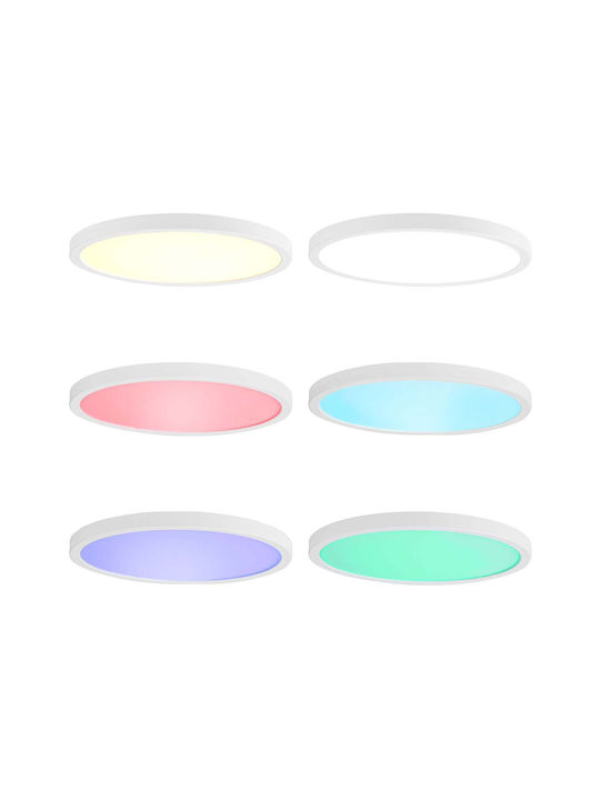 Nedis Smart Πλαφονιέρα Οροφής Λευκή με Ενσωματωμένο LED
