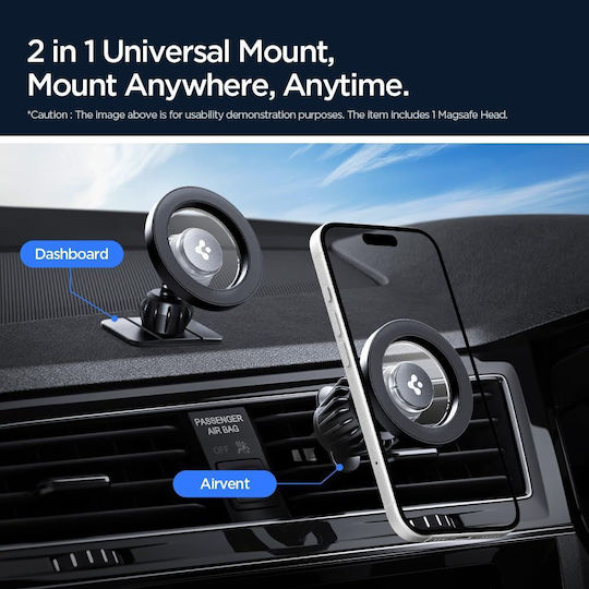 Spigen Magsafe Dashboard & Vent Car Mount Car Mobile Mount with Magnet MagSafe Black