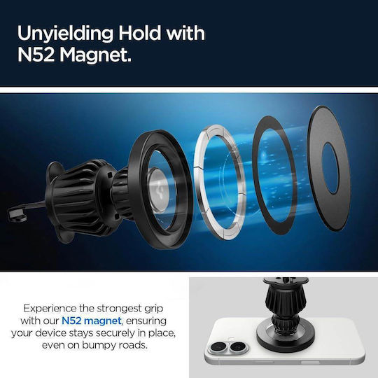 Spigen Magsafe Dashboard & Vent Car Mount Car Mobile Mount with Magnet MagSafe Silver