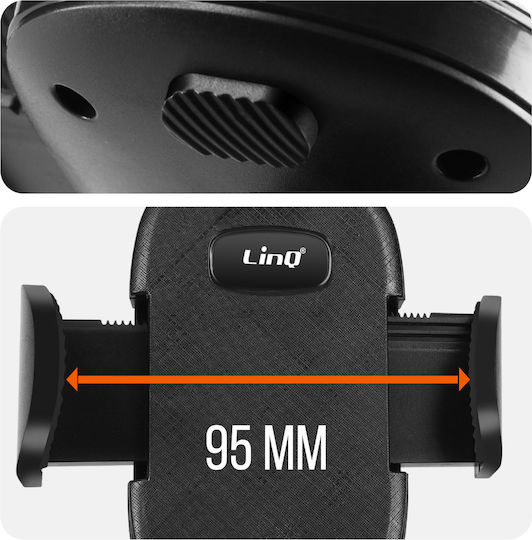 Linq Drehbarer 360° Lüftungshalter Smartphone-Halter Schwarz