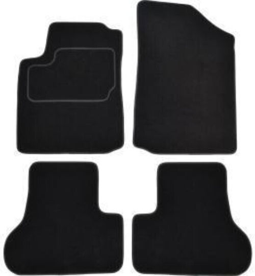 Custopol Σετ Μπροστινά και Πίσω Πατάκια 4τμχ για Citroen C3 / C5 Μαύρα