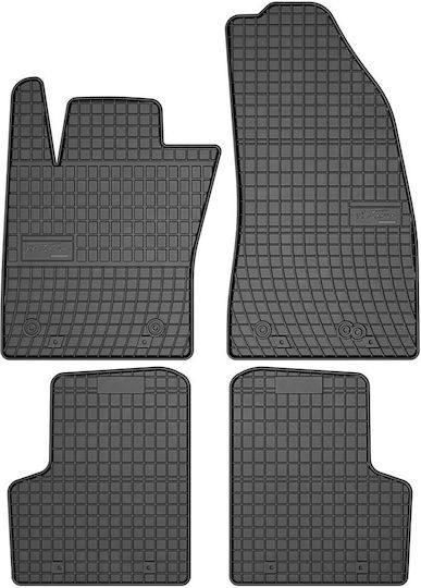Frogum Set of Front and Rear Mats 4pcs for Fiat 500 2014+ Black