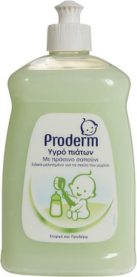 Proderm Βρεφικό & Βιολογικό Υγρό Πιάτων με Άρωμα Πράσινο Σαπούνι 500ml