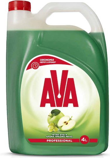 AVA Action Офис бюро Течно за Миене на Съдове с Аромат Оцет и зелена ябълка 1x4л