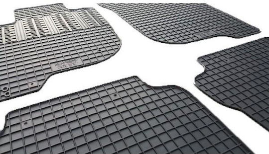Cik Set of Front and Rear Mats 4pcs for Mitsubishi L200 2015+ Black