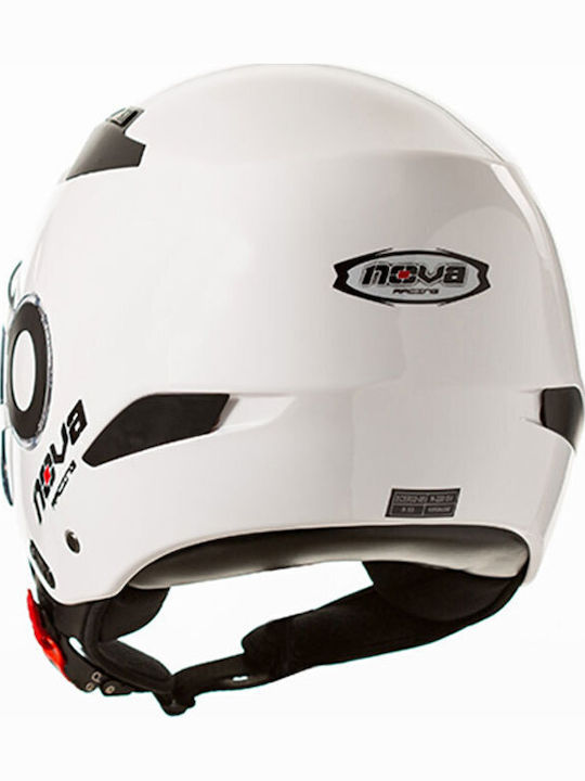 Nova Racing 220-DV Бял Каска За Мотор Джет ECE 22.05